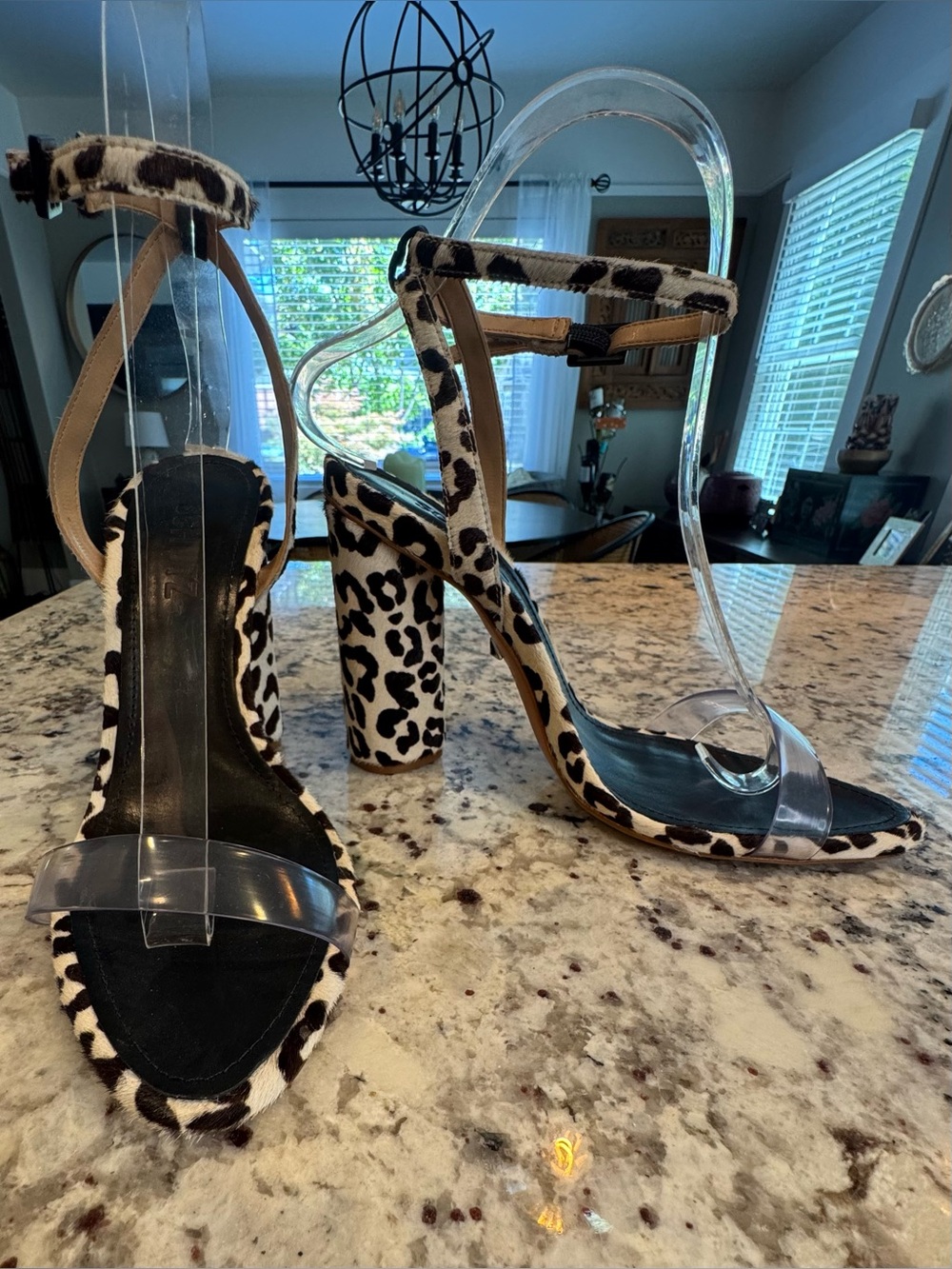Schultz Queen Leopard Print Ankle Strap Block Heel Sandals - Women